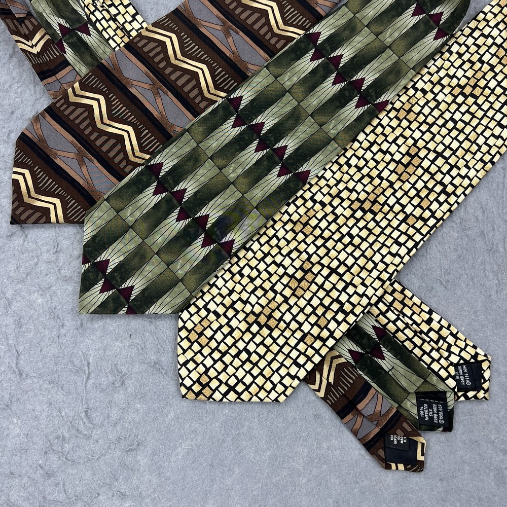 Lot of 3 Grateful Dead Ties VTG 100% Silk 1996‎ Patterned Retro 4th 6th 7th Set